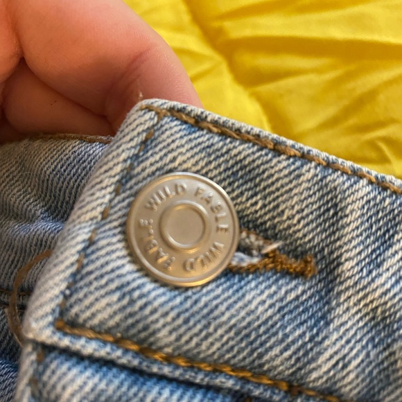 Wild Fable Target high rise stretch Jean shorts with distressed denim - Picture 4 of 5